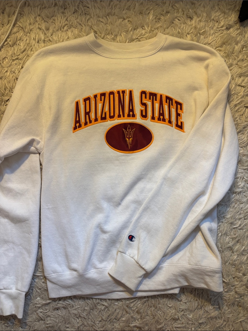 Champion Arizona State White Crewneck